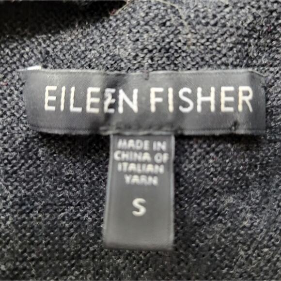 Eileen Fisher sweater dress turtleneck charcoal S Merino Wool - Picture 5 of 7